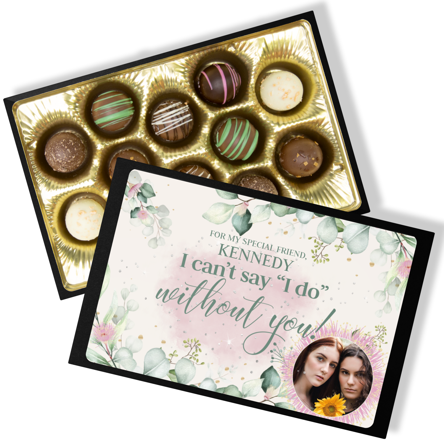 Special Friend Personalized Gifts for Her, Handmade Chocolate truffle gift box For Wife