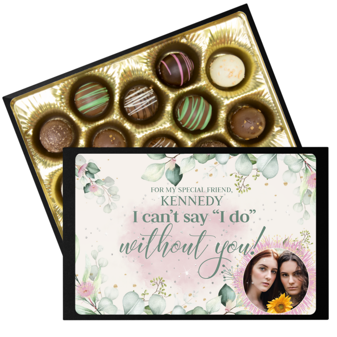 Special Friend Personalized Gifts for Her, Handmade Chocolate truffle gift box For Wife