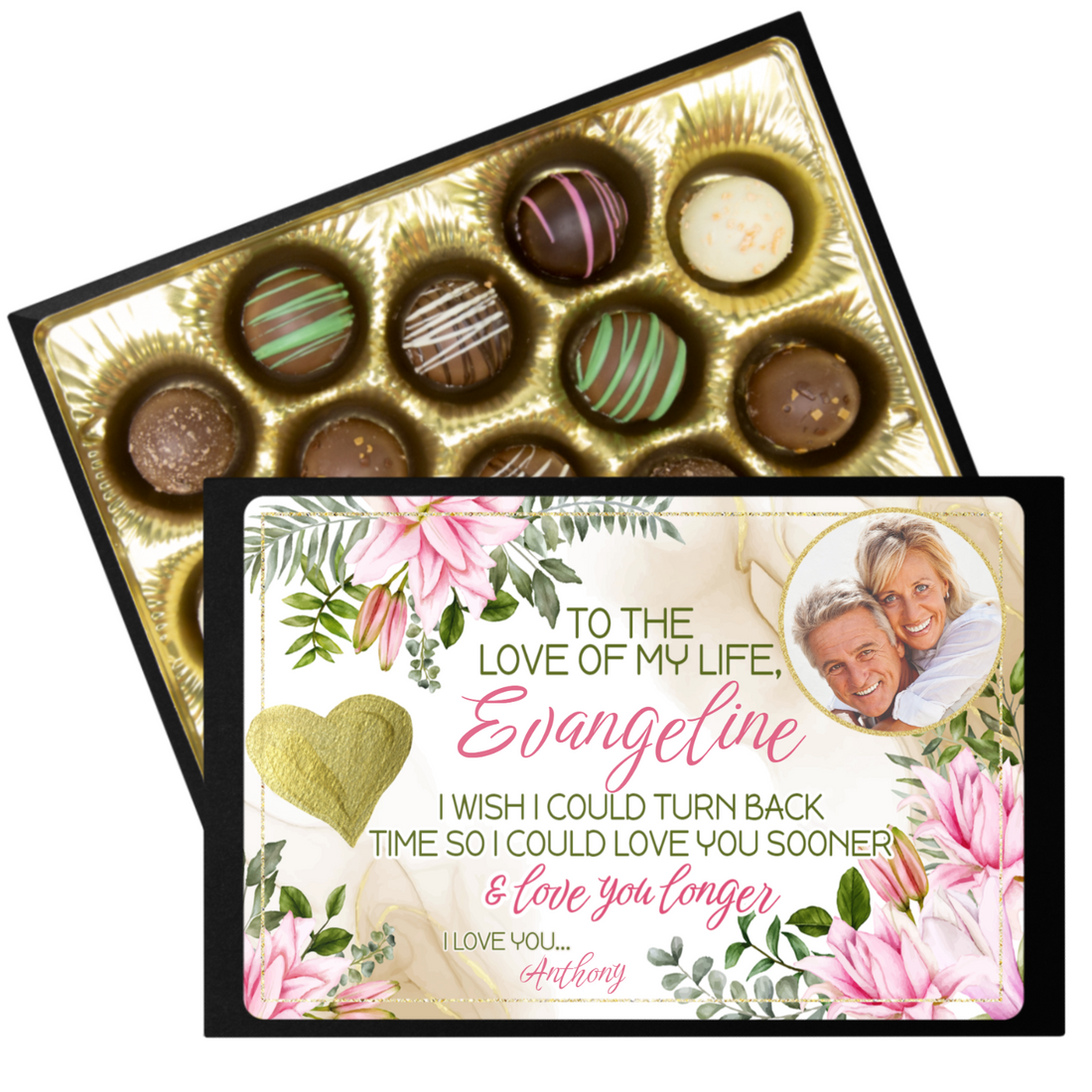 Personalized Love of my Life Chocolate Box - Handmade Chocolate Truffles - Chocolate gift for Wife - Gift for Girlfriend - Anniversary Gift