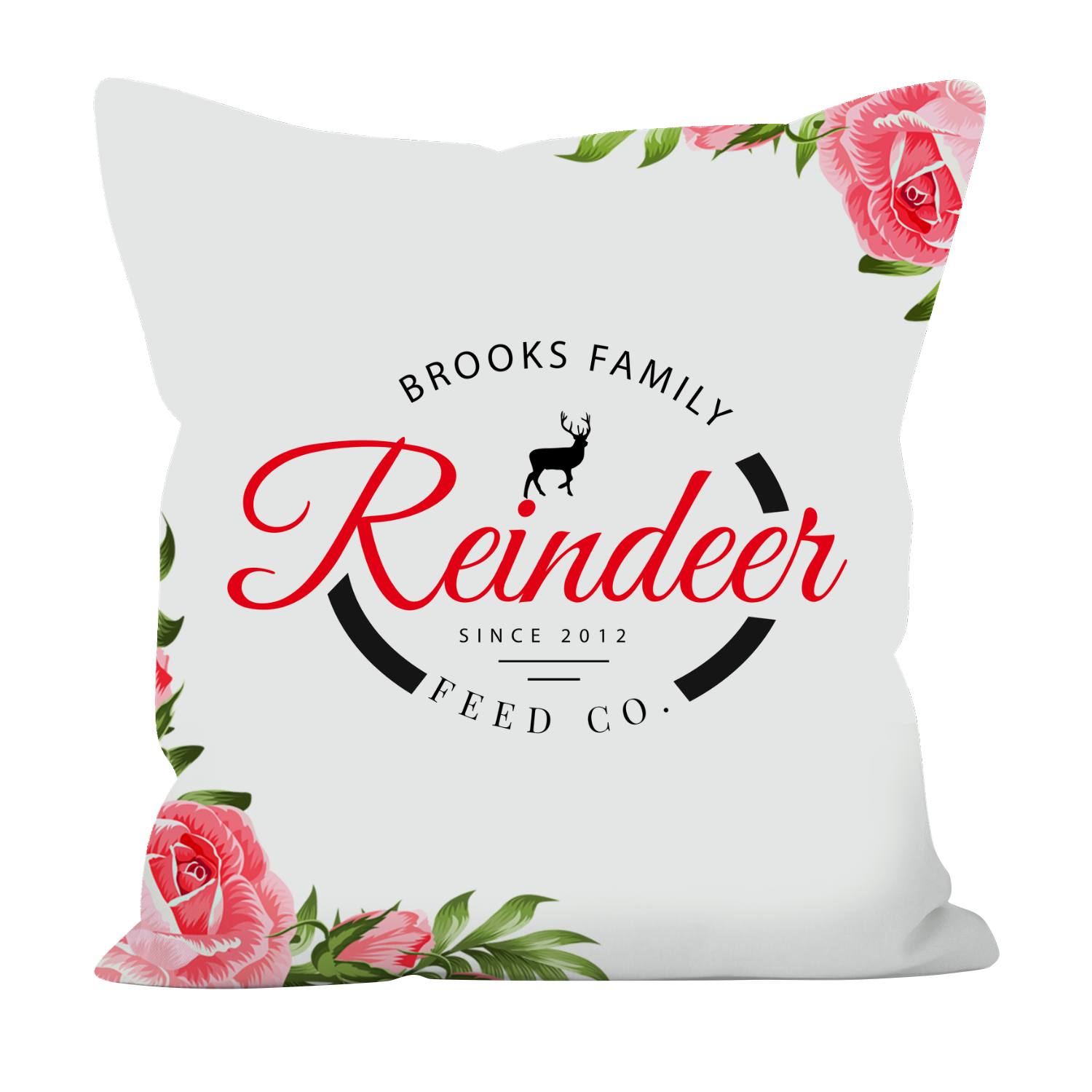 Personalized Reindeer Pillowcase - Merry Christmas 2022 Cushion - Christmas Decorative Pillow cover - Holiday Pillowcase - Christmas Gift