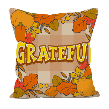 Grateful Pillowcase - Autumn Pillow cover - Fall Pillowcase - Fall Décor - Autumn Home Décor - Fall Pillow cover - Thanksgiving Gift