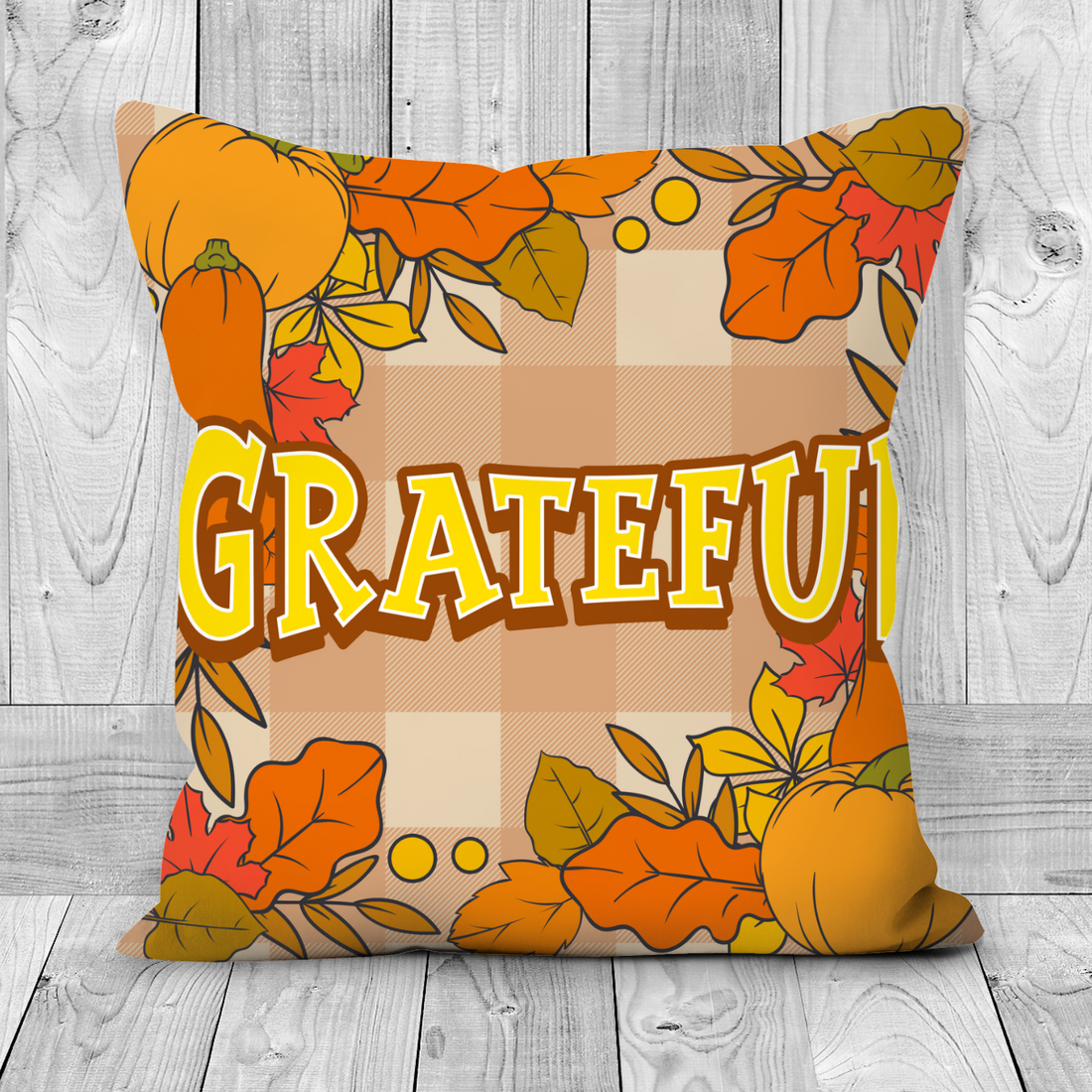 Grateful Pillowcase - Autumn Pillow cover - Fall Pillowcase - Fall Décor - Autumn Home Décor - Fall Pillow cover - Thanksgiving Gift