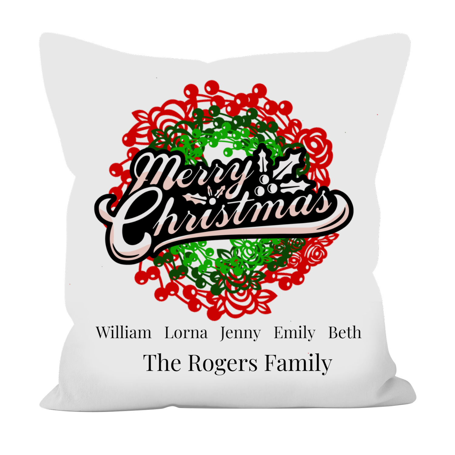 Personalized Christmas Pillowcase - Christmas 2022 Cushion - Christmas Decorative Pillow cover - Holiday Pillowcase - Christmas Gift