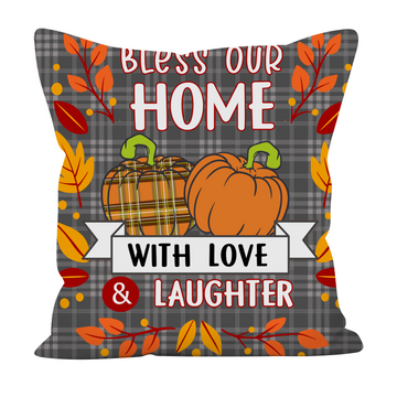 Bless Our Home Pillowcase - Autumn Pillow cover - Fall Pillowcase - Fall Décor - Autumn Home Décor - Fall Pillow cover - Thanksgiving Gift