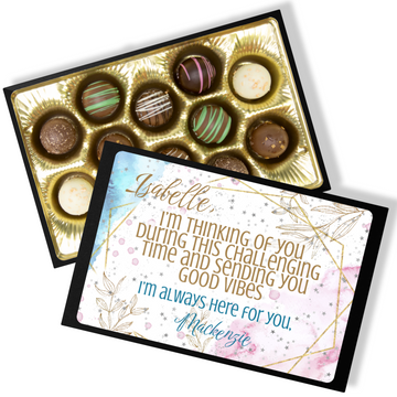 Personalized I Am Always Here For You Chocolate Box - Handmade Chocolate Truffles - Gift for Friends - Customized Chocolate Gift