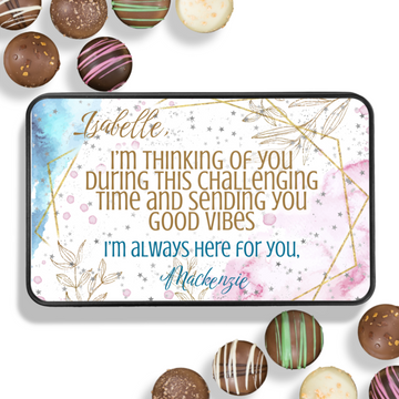 Personalized I Am Always Here For You Chocolate Box - Handmade Chocolate Truffles - Gift for Friends - Customized Chocolate Gift