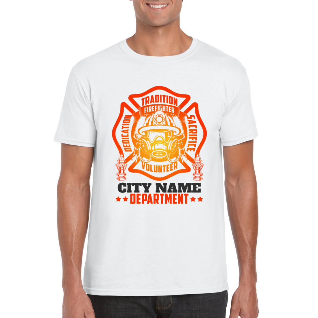 Personalized Fire Dept T-shirt - Firefighter T-shirt - Professional T-shirt - Firefighter Appreciation Gift - Gift for Firefighter