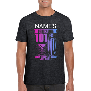 Personalized Bartending 101 T-shirt -  Bartender T-shirt - Professional T-shirt - Barista Appreciation Gift - Gift for Bartender