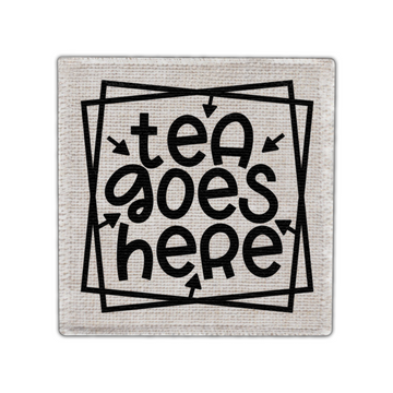 Tea Goes Here Coaster - Linen Coaster - Coffee Table Coaster - Dining Table Coaster - Gift for Housewarming - Gift for Friends